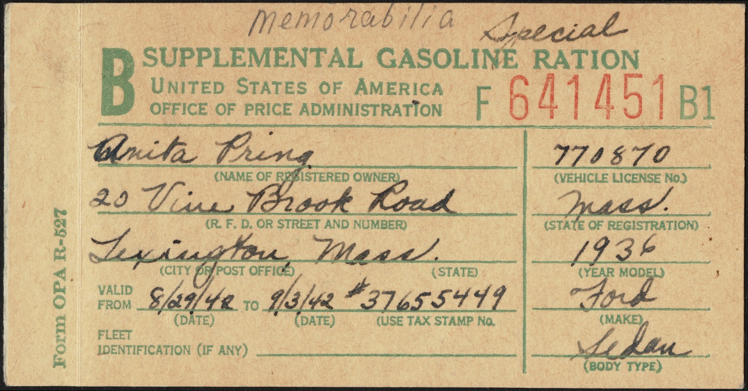 World War II ration book - Digital Commonwealth