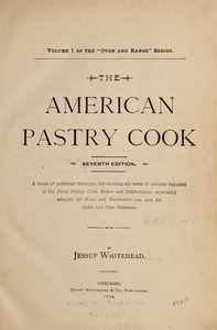 The American pastry cook