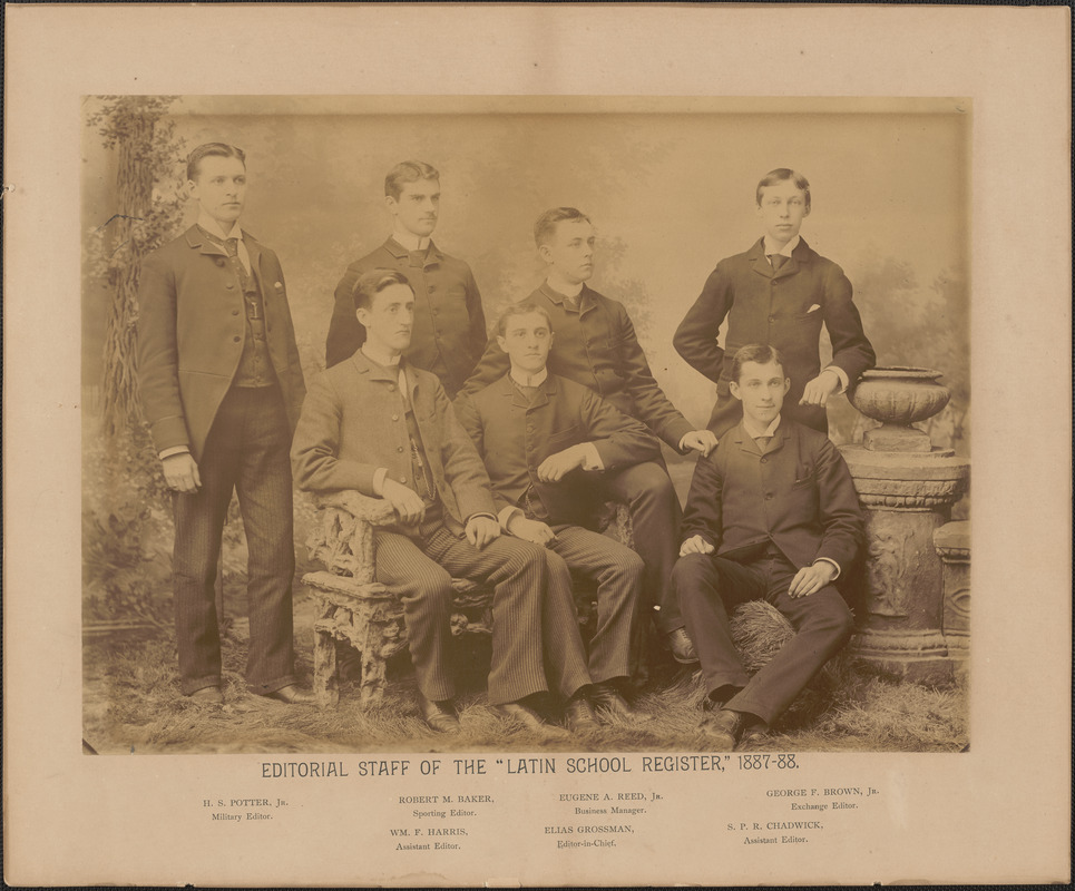 Editorial Staff of the "Latin School Register," 1887-88