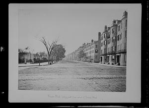 Copy negative of ca. ca. 1865–1870 photo titled "Beacon Street, looking west from the corner of Charles Street"