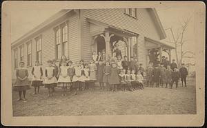 Babbatasset School (District #7) with teacher Anna Boynton and pupils