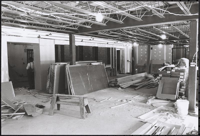 Lawrence Library addition under construction (interior)