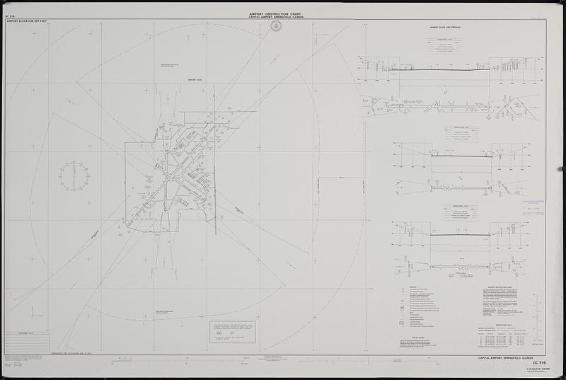 Airport obstruction chart, OC 518, Capital Airport, Springfield, Illinois