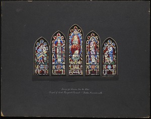 Design for window over the altar, chapel for Saint Margaret's Convent, Boston, Massachusetts