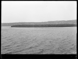 Wachusett Department, Wachusett Reservoir, Tahanto Point from Wood Island, Boylston, Mass., Apr. 23, 1918