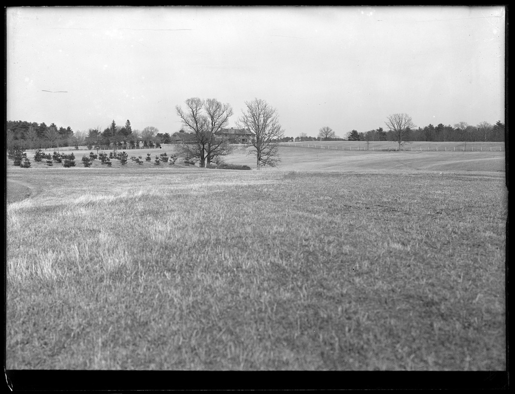 Wachusett Department, Wachusett Reservoir Watershed, Victor E. Edwards (1862-1931) Estate (built 1911) in background, West Boylston, Mass., Apr. 17, 1918