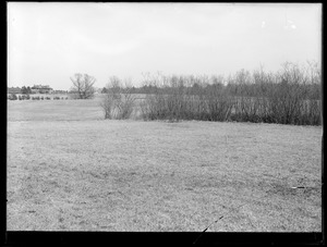 Wachusett Department, Wachusett Reservoir Watershed, Victor E. Edwards (1862-1931) Estate (built 1911) in background, West Boylston, Mass., Apr. 17, 1918