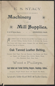 E.S. Stacy machinery and mill supplies