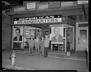 Republican headquarters, Eisenhower – Nixon signage