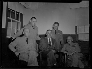 Governor Paul A. Dever, Gen. Rose et al, Camp Edwards