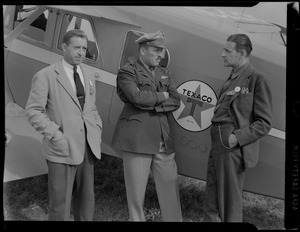 Alton B. Sherman with Col. Roscoe Turner and Robert Lautt at Reading PA, Hyannis Airport,