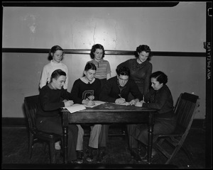 Chatham High School class officers, Edward Baker, Ellen Nickerson, Catherine Nickerson, Frances Edwards, Edmund Nickerson, Bernard Nickerson, William Farris, Irene Strong