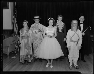 Hyannis Woman’s Club costume dance winners, Marilyn Finn, Paul P. Hensen Jr., Catheryn Peavey, Beverly Bain, Henry E. Davies III, Alfred Vail