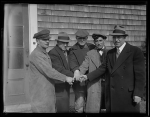 Provincetown survivors of the U.S.S. Covington bombing by U-Boat, WWI, Leo J. Rogers, Joseph A. Marshall, Joseph T. Francis, John F. Cook, Joseph C. Nunes