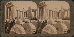 East end of the far-famed Parthenon from among shattered columns at N. side, Acropolis, Athens