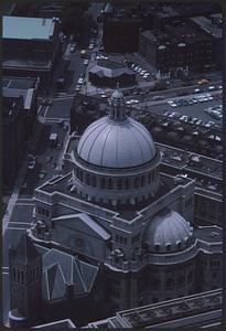 Elevated view of Christian Science church, Boston