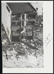 Rooms at the Hotel Henlopen in Rehoboth Beach, Del., are open from ground to roof after a savage storm ripped through the community.