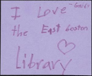 I love the East Boston Library [heart]