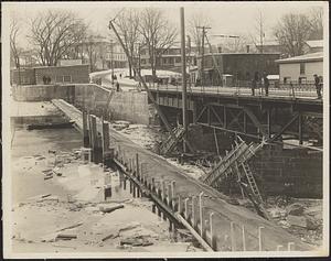 New dam under construction, Nashua River