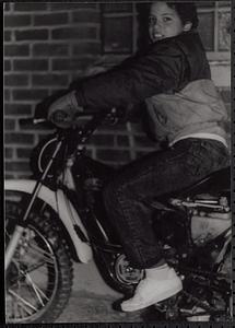 Boy riding a bike