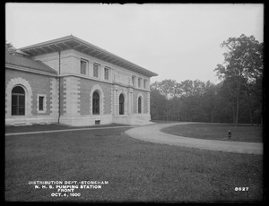 Distribution Department, Northern High Service Spot Pond Pumping Station, front, Stoneham, Mass., Oct. 4, 1900