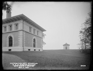 Distribution Department, Northern High Service Spot Pond Pumping Station, Eastern Gatehouse and grading, Stoneham, Mass., Oct. 4, 1900