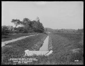 Distribution Department, Low Service Spot Pond Reservoir, drainage improvement, Stoneham, Mass., Oct. 4, 1900