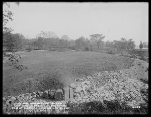 Distribution Department, Low Service Spot Pond Reservoir, dam at north of Dark Hollow Swamp, Stoneham, Mass., Oct. 4, 1900