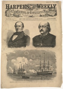 Flag-Officer Stringham ; Major-General Butler ; Bombardment of Forts Hatteras and Clark by the United States fleet, under Flag-Officer Stringham, U.S.N.