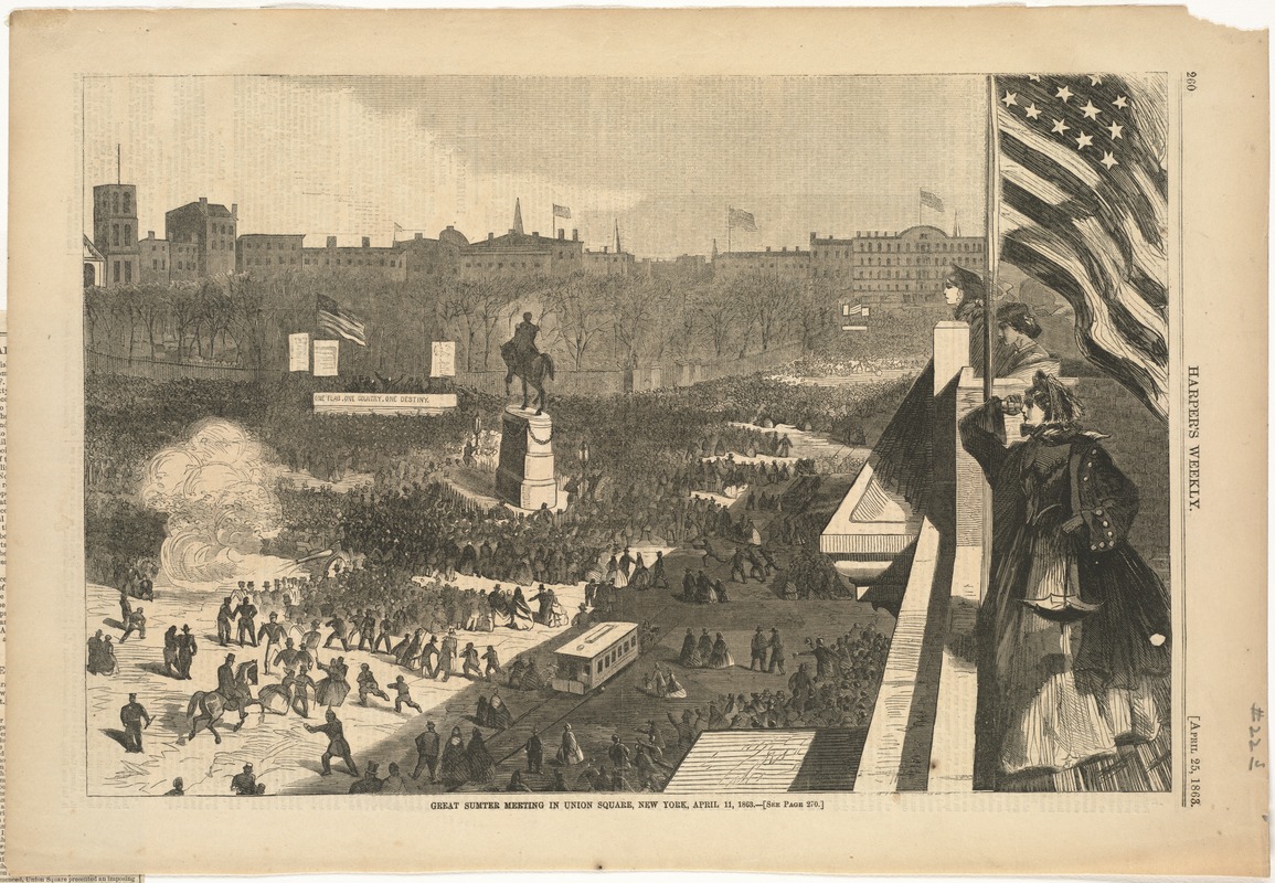 Great Sumter meeting in Union Square, New York, April 11, 1863