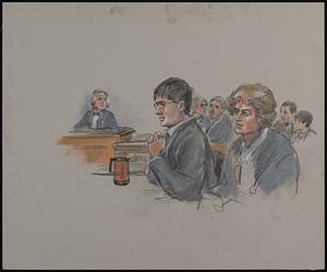 John Salvi and his lawyer Janice Bassil, at Salvi's trial