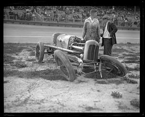 Damaged race car