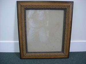 Rectangular frame with two inner floral moldings