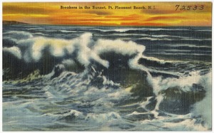 Breakers in the sunset, Pt. Pleasant Beach, N. J.