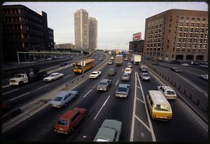 Central Artery traffic, downtown Boston