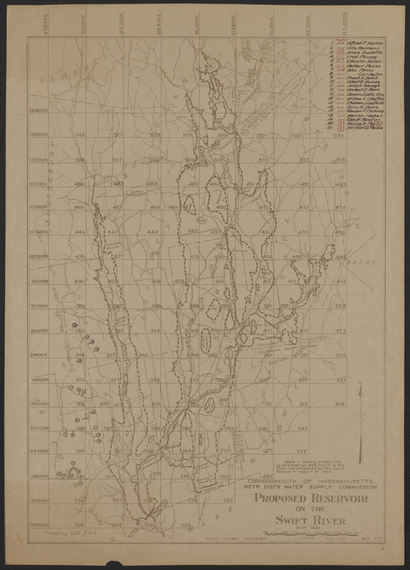 Proposed reservoir on the Swift River, Quabbin Reservoir, Mass., Nov ...