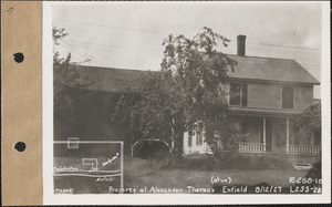 Alexander Theroux and wife, house and barn, Enfield, Mass., Aug. 12, 1927