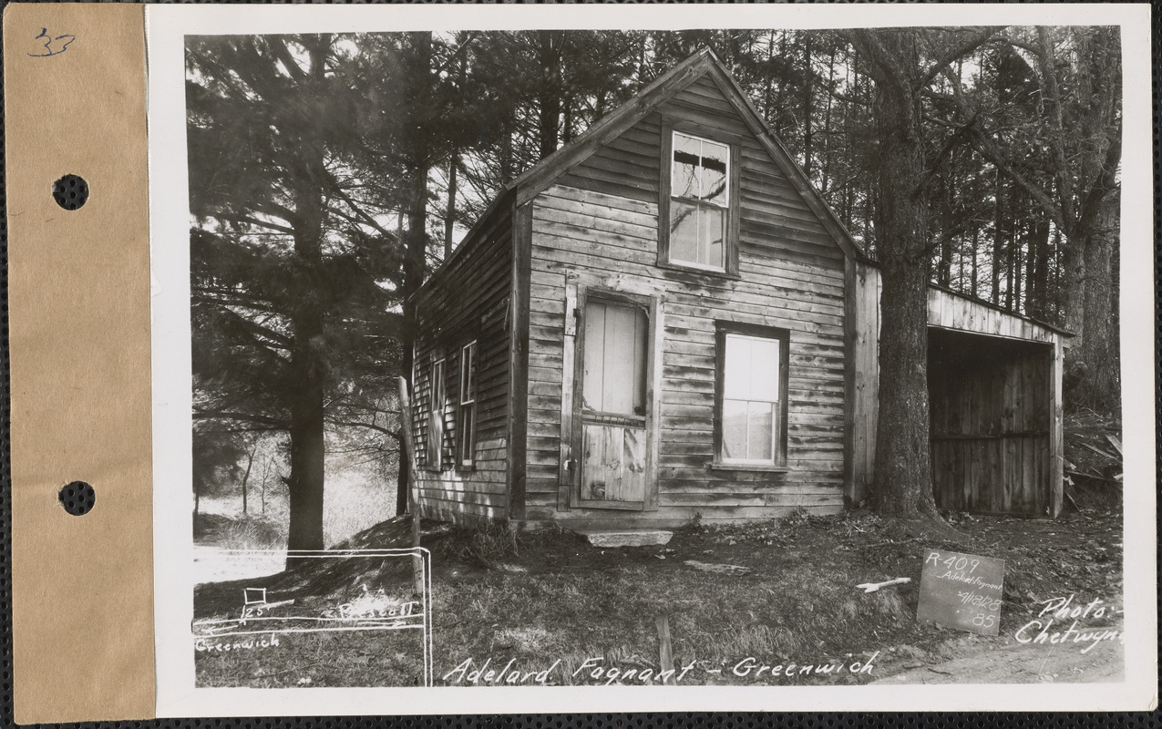 Adelard Fagnant, house, Greenwich, Mass., Apr. 18, 1928