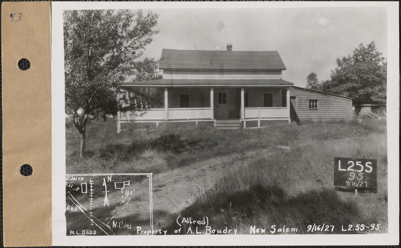 Alfred L. Boudry, house, New Salem, Mass., Sep. 16, 1927