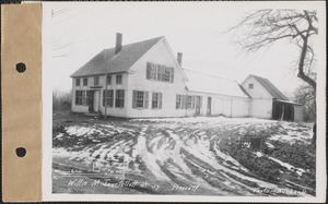 Willie M. Tourtellott and wife, house and barn, Prescott, Mass., Dec. 27, 1927