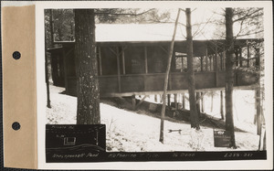 Katherine T. Tyler, camp, Neeseponsett Pond, North Dana, Dana, Mass., Feb. 10, 1928