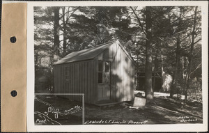 Edgar A. Wood and Levi T. Lincoln, camp, garage, Prescott, Mass., Feb. 24, 1928