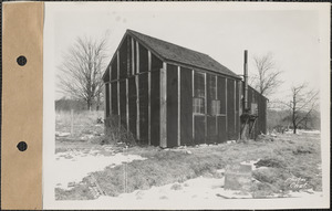 Ralph Longueil, shack, Pelham, Mass., Mar. 13, 1928