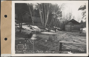 Camp Pomeroy, icehouse, camp, Greenwich, Mass., Mar. 15, 1928