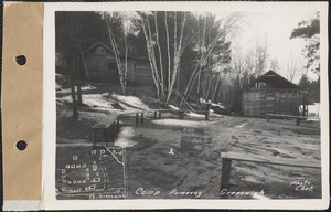 Camp Pomeroy, icehouse, camp, Greenwich, Mass., Mar. 15, 1928