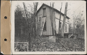 L. Flora Brown, camp, Gibbs Pond, Prescott, Mass., Apr. 5, 1928