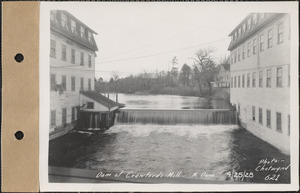Dam at Crawford's Mill, mill, North Dana, Dana, Mass., Apr. 25, 1928