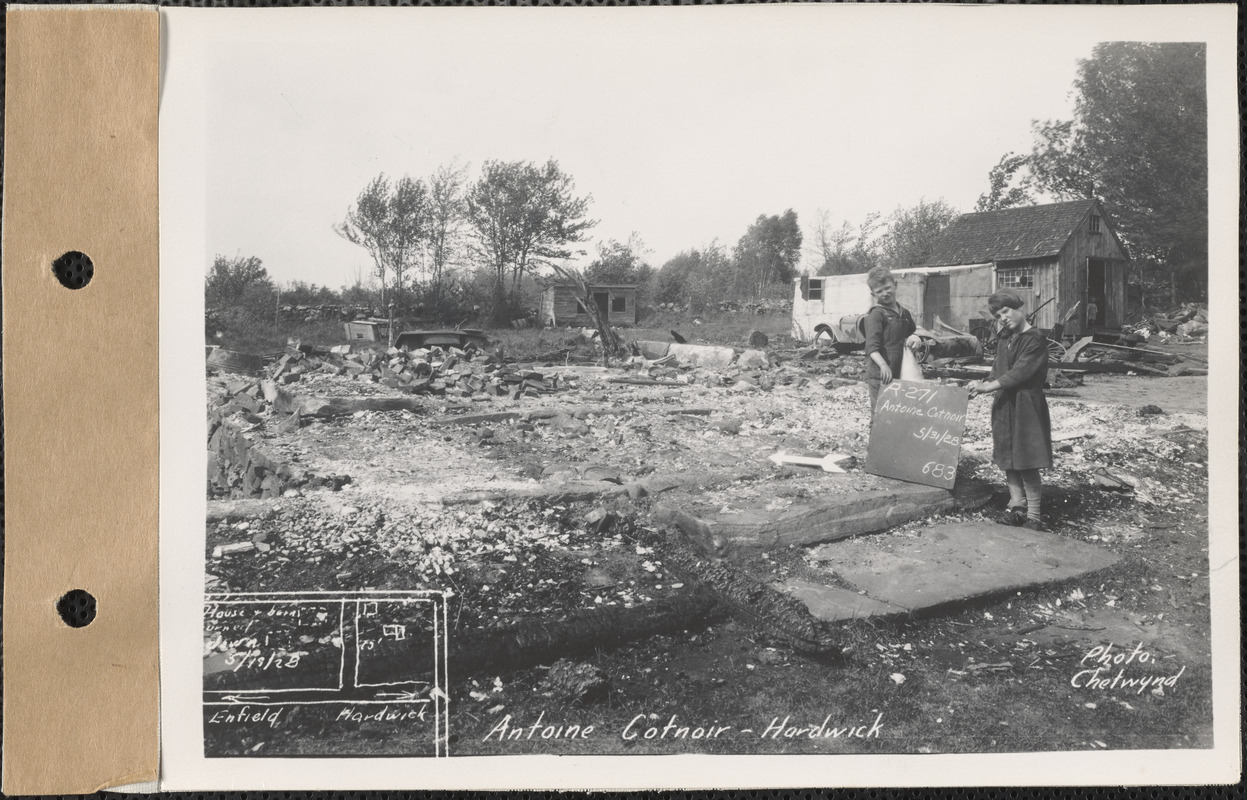 Antoine Cotnoir, former barn, Hardwick, Mass., May 31, 1928