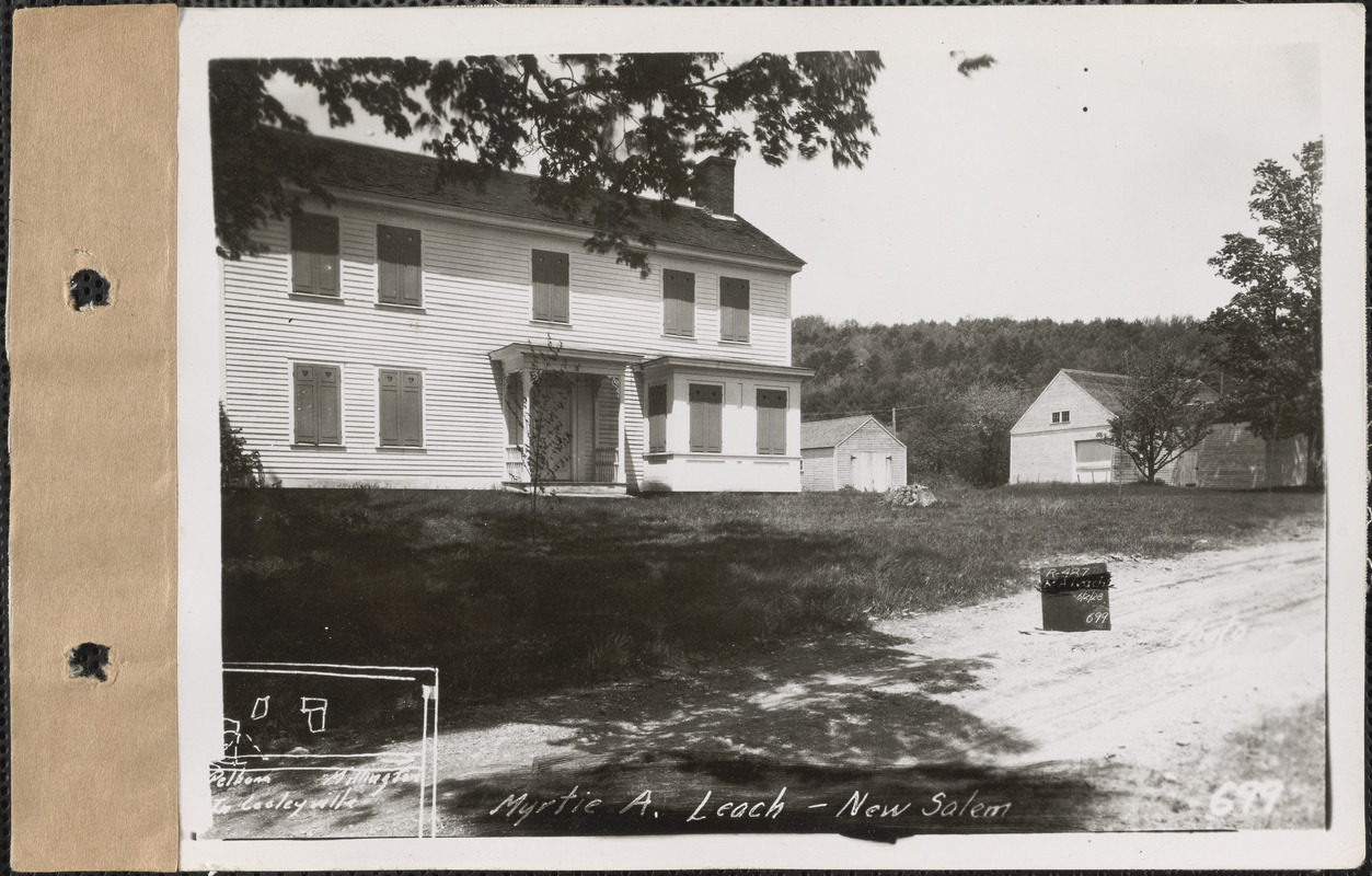 Myrtie A. Leach, house, barn, etc., Cooleyville, New Salem, Mass., June