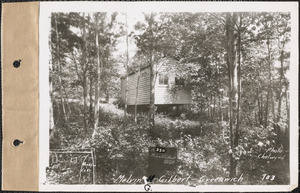 Melvin G. Gilbert, garage, Quabbin Lake, Greenwich, Mass., June 12, 1928